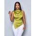 Asymmetric sleeveless top