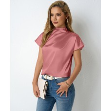 Round neck short sleeved top