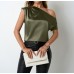 Irregular slanted shoulder one neck top