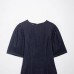 Bubble sleeve mini denim dress