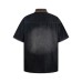 Cat Embroidered Cowboy Short Sleeve