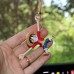 Pirate King Car Hanging Ornament for Rearview Mirror, Luffy Straw Hat Decor, One Piece Vehicle Decoration Figurine Gift