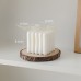 Geometric Soy Wax Candle White Cube Scented Candle