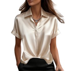 Collar short sleeved top Collar short sleeved top