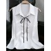 Sleeveless lapel tie top Sleeveless lapel tie top
