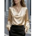 V-neck long sleeved loose top