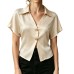 V-neck short sleeved top