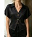 V-neck short sleeved top