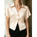 V-neck short sleeved top
