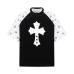 Digital Cross Color Contrast Splicing Short Sleeve