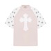 Digital Cross Color Contrast Splicing Short Sleeve