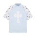 Digital Cross Color Contrast Splicing Short Sleeve