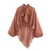 Bow print top for women's clothing