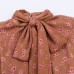 Bow print top for women's clothing