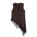Asymmetric lace top for women's clothing