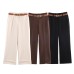 Curled hem waistband pants