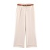 Curled hem waistband pants