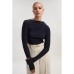 Slanted collar pleated long sleeved shirt Slanted collar pleated long sleeved shirt