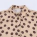 Silk textured polka dot shirt