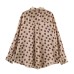 Silk textured polka dot shirt