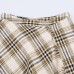 Versatile asymmetrical plaid MIDI skirt
