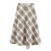 Versatile asymmetrical plaid MIDI skirt