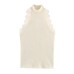 Versatile lace ribbed T-shirt