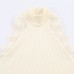 Versatile lace ribbed T-shirt