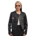 Round neck long sleeved jacket