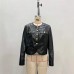 Round neck long sleeved jacket
