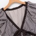 Balloon shaped small checkered bow top