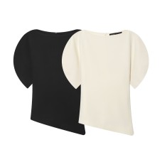 Women's versatile bubble sleeve top