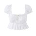 Short sleeved square neck slim fit top