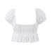 Short sleeved square neck slim fit top