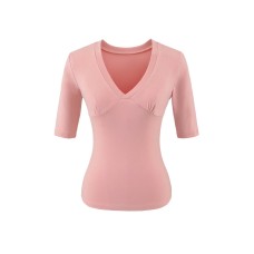 Slim fit V-neck top for women