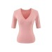 Slim fit V-neck top for women