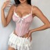 Lace camisole inner top and outer top