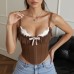 Lace camisole inner top and outer top