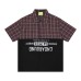 Color blocking checkered short sleeved shirt