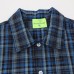 Color blocking checkered short sleeved shirt