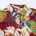 Floral print silk textured shirt