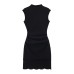 Classic elastic lace short dress