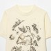 Versatile printed knitted short sleeves