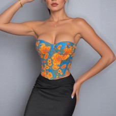 Tailored back lace up top