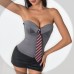 Solid color tie strapless top