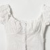 Women's three-dimensional relief embroidered short top
