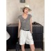 Vintage Style Hollow Out V-Neck Knit Short Sleeve Women's Inspired Elegant Top