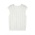 Vintage Style Hollow Out V-Neck Knit Short Sleeve Women's Inspired Elegant Top