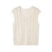 Vintage Style Hollow Out V-Neck Knit Short Sleeve Women's Inspired Elegant Top