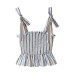 Striped honeycomb pattern top